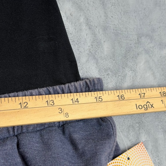 New A Glow Maternity Sweat Shorts Womens M Grey Lounge Pull On Full Belly Panel - Picture 5 of 8